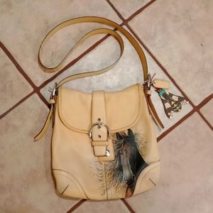 RARE Coach Southwestern Horse Crossbody Bag Hand Painted